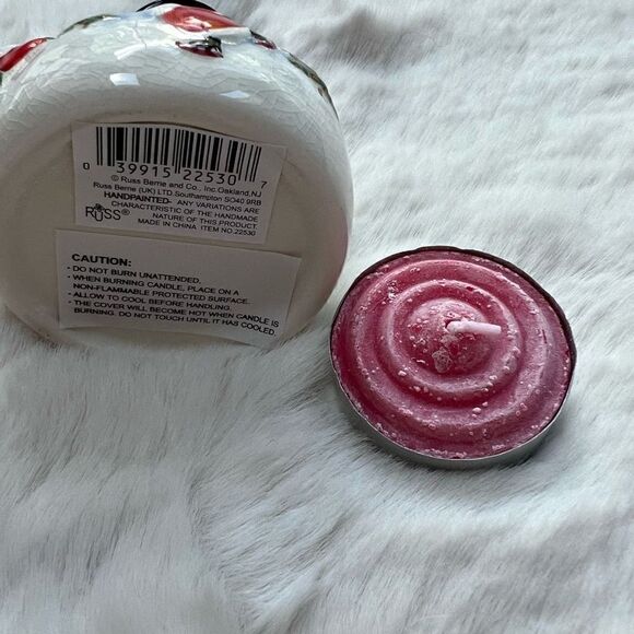 NIB Russ Christmas Holiday Tea Light Holder Snowman Votive Candle Ceramic NEW - Picture 5 of 8